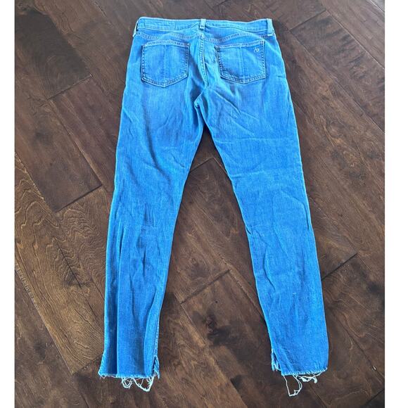 Rag & Bone Mid-Rise Skinny Step-hem Denim Capri Jeans Sunset Women's Size 27 - Picture 8 of 11